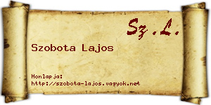 Szobota Lajos névjegykártya